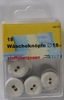 Buttons White fabric covered 18mm (18 pcs)